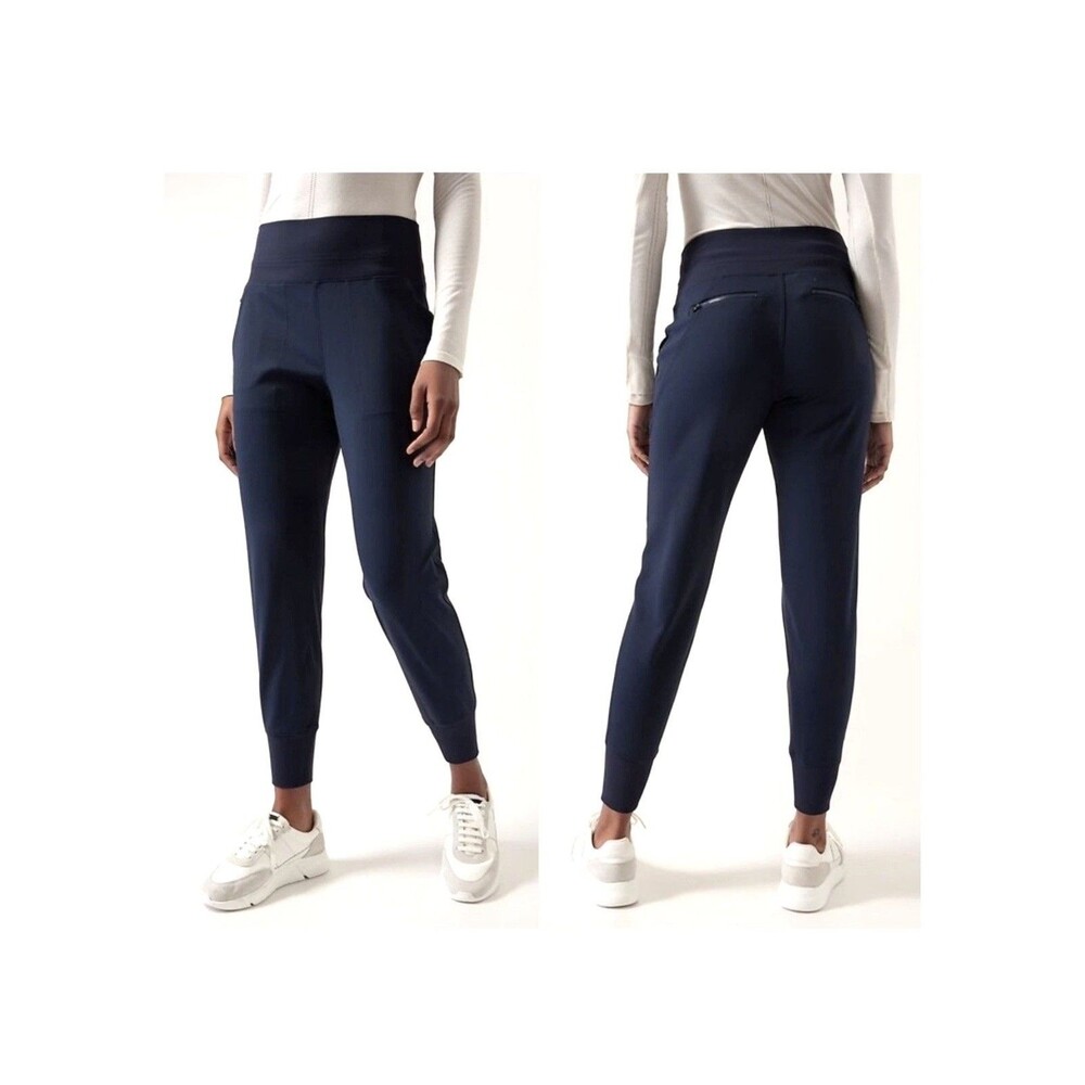 Athleta Venice High Rise Joggers Navy XS Athlesure Travel Lounge Walk